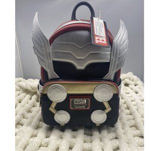 Loungefly Marvel Thor Classic Winged Cosplay Mini Backpack - New w/ Tags